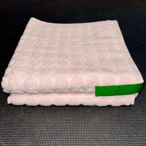 2 Kate Spade Light Pink Raised Dots Polka Dot Bath Towels Towel Set Ballet Pink